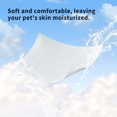 Soft and comfortable unscented alcohol-free pet wipes for keeping your pet's skin moisturized.